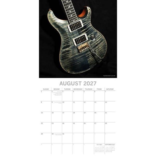 Iconic Guitars Calendar 2027, Wall Calendars, Month To View, Entertainment, Gift