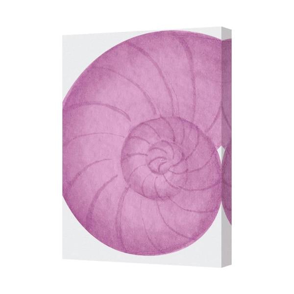 Benjamin Tate Design Purple Spiral Seashell Canvas Print Wall Art Home Decor