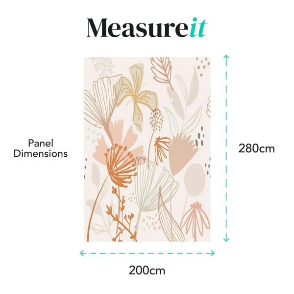 Superfresco Easy Scandi Floral Fixed Size Mural | Peach