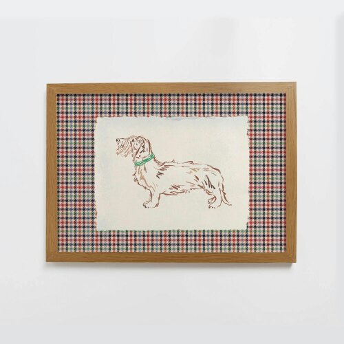 Joules Countryside Hound 70 X 100 Wood Frame | Red