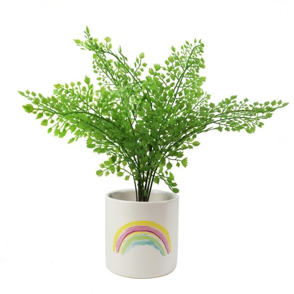 Leaf 12cm Ceramic Rainbow Multicolour Ceramic Planter