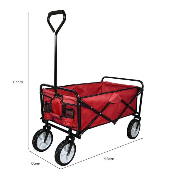 Monstershop All-Terrain Festival & Beach Drinks Trolley Red