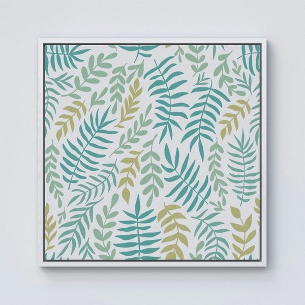 Warren Reed Multicolor Leafs And Branches Framed Canvas