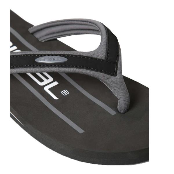 Animal Mens Jekyl Logo Flip Flops - Grey - 