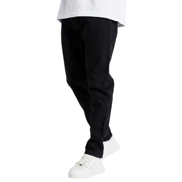 SikSilk Mens St Jean Denim Floral Embroidery Regular Jeans - Black - 