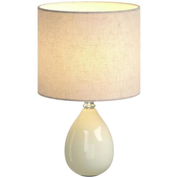 HOMCOM Table Lamp, Vintage Eastern Bedside Desk Lamp, Cream White