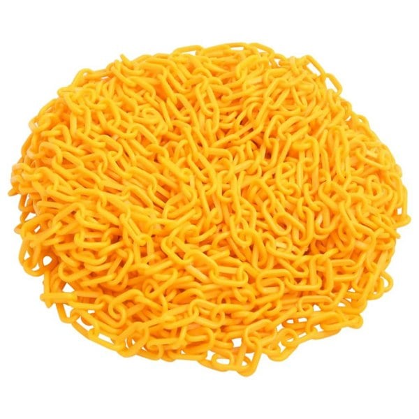 Berkfield Warning Chain Yellow 100 m �_�”�_8 mm Plastic