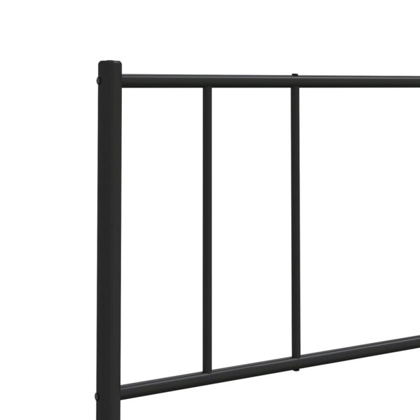 Berkfield Metal Headboard Black 150 cm