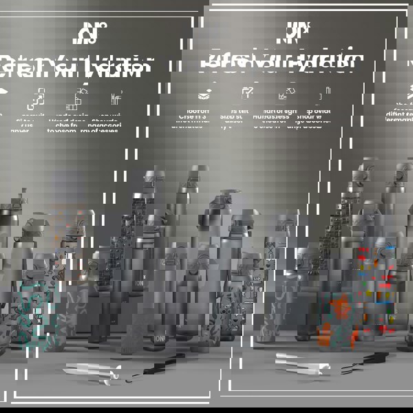 ION8 Leak Proof Slim Water Bottle, Recyclon, Sport Cars, 500ml (18oz)