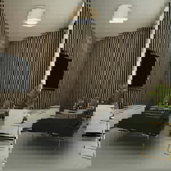 Milagro Ceiling Lamp Marshall Rattan 2XE27 40cm