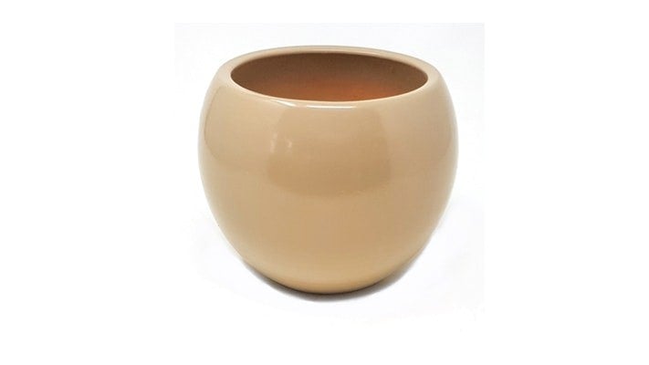 Verano Spanish Ceramics Round Pot (Beige - semi gloss) 30cm dia