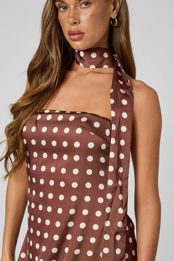 Urban Bliss Spot Bandeau Maxi Dress