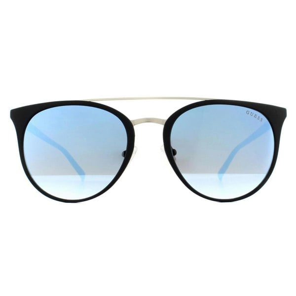 Guess Sunglasses GU3021 05X Black Blue Blue Mirror