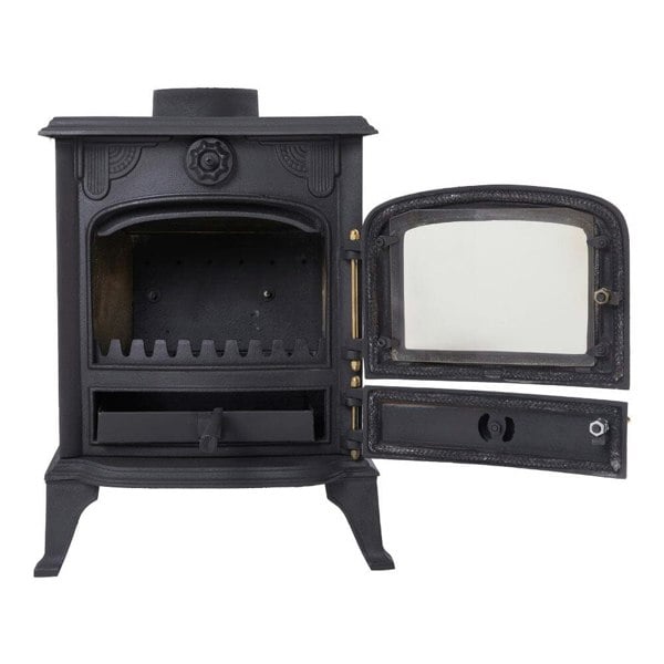 Freestanding Cast Iron Wood Burning Stove Fireplace Living and Home 