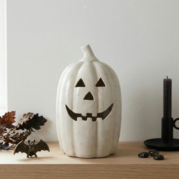 Garden Greatness Terracotta Tall Pumpkin Ornament