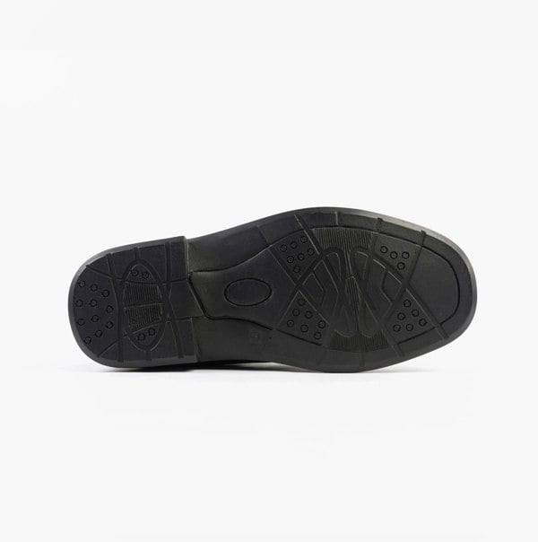 Roamers TEDDY Mens Touch Fasten Apron Shoes Black