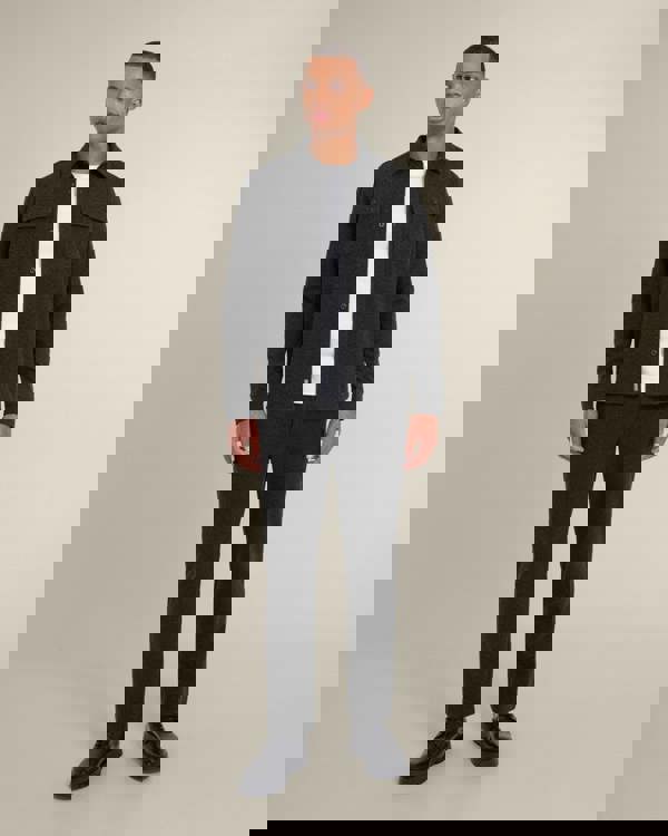 Larsson & Co Men’s Malov Charcoal Jersey Casual Overshirt