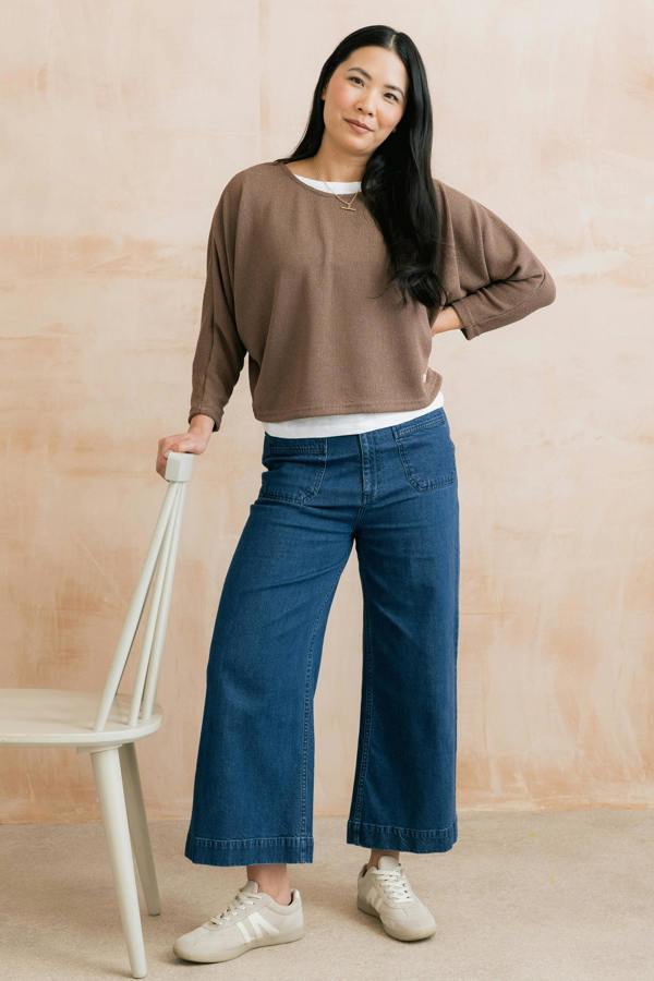 Lily & Me Penny Batwing Crossover Jumper Mocha