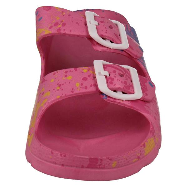 Spot On Girls Spot on Flat 2 Buckle Mule Sandals/Slider H0377