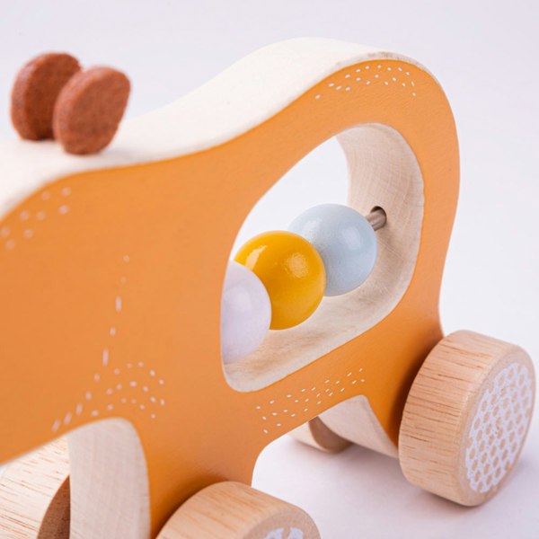 Bigjigs Toys Wooden Push Along Bear