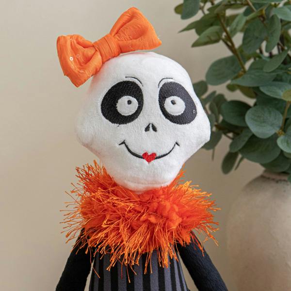 Samuel Alexander 55cm Mrs Bones Seated Halloween Decoration with Dangly Legs