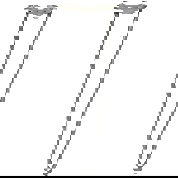 SkiSki 4 x 16" Hairpin Legs - 2 Prong - 12mm - Raw Steel