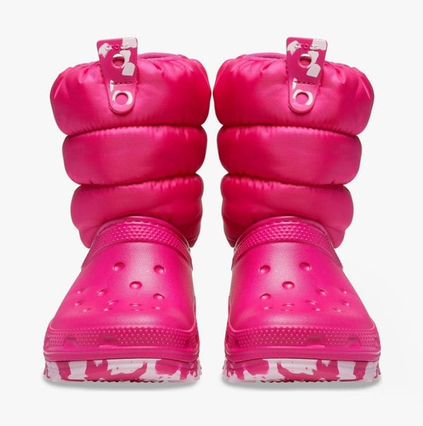 Crocs 207684-6X0 CLASSIC NEO PUFF Girls Boots Candy Pink