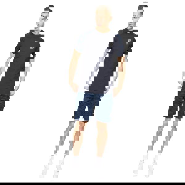 Crosshatch Mens Janscore Elasticated Waist Cargo Shorts - Navy - 