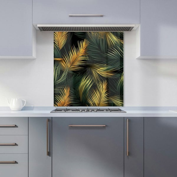 Warren Reed - Designer Golden Palm Leaves Kitchen Splashback