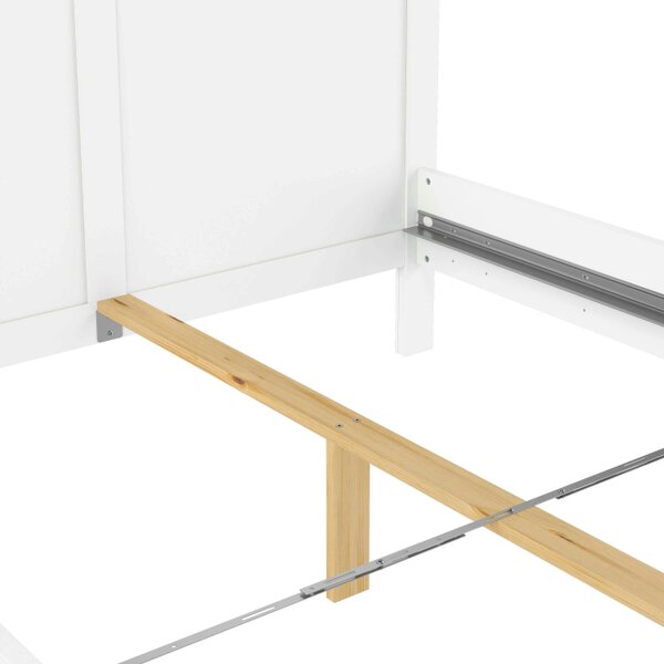 Wyld Haus Osaka Double Bed Frame 4ft6 Farmhouse White Wood