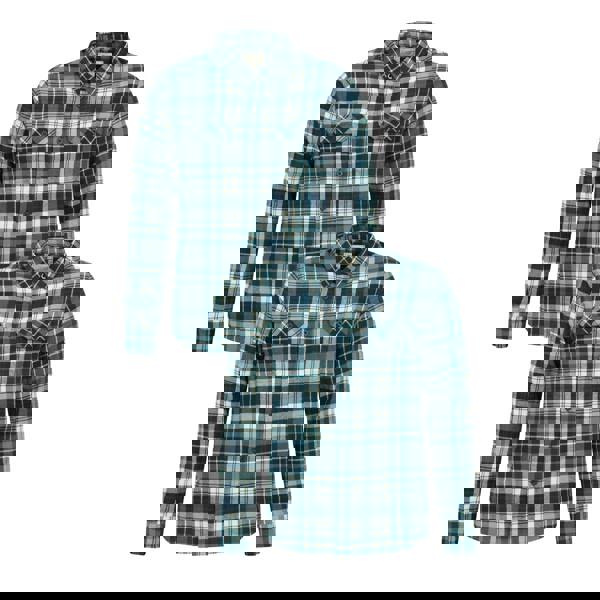 Mountain Warehouse Mens Trace Flannel Shirt (Pack of 2) - Corn Blue - 