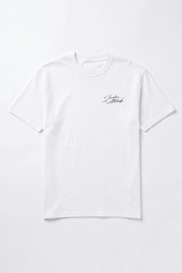 London Attitude White Oversized Seville Orange Printed T-Shirt