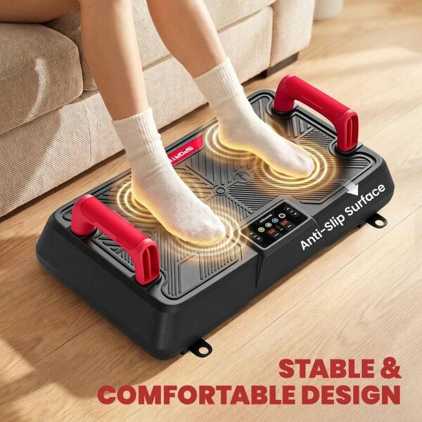 Vibration Plate Exercise Machine with 99 Speed Levels, 3 Programs, Quiet Vibrating Plate with Resistance Bands
