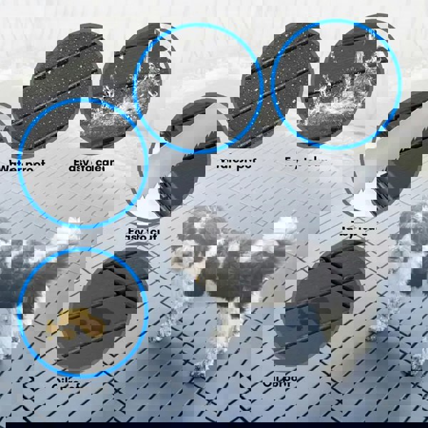 Oseasons Polydeck (Pack of 12) Woodgrain-Effect 30x30cm Decking Tiles in Beige