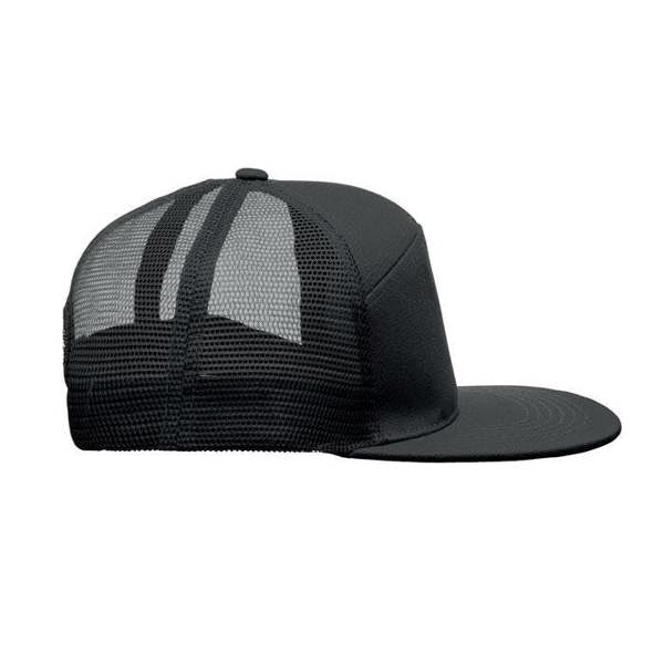 MidOcean Bead Flat Peak Trucker Cap - Black - 