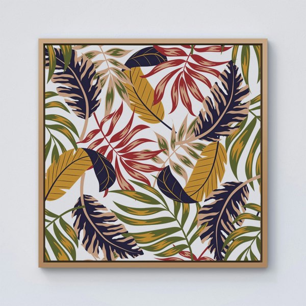 Warren Reed Hawaiian Style Jungle Leaves Framed Canvas