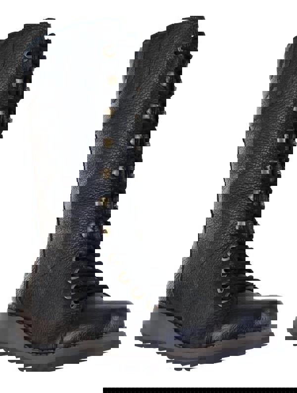 Fly London STER Womens Zip-Up Lace Wedge Leather Mid Calf Boots