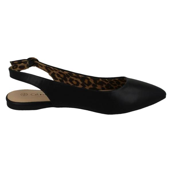 Spot On Ladies Spot On Flat Slingback Pointed Toe Shoes F80461