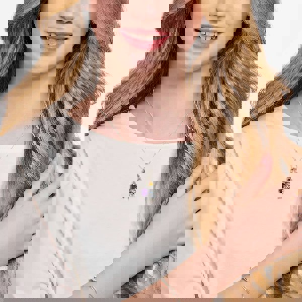 THOMAS SABO Silver Purple Hexagon Amulet Charm 2047-348-13