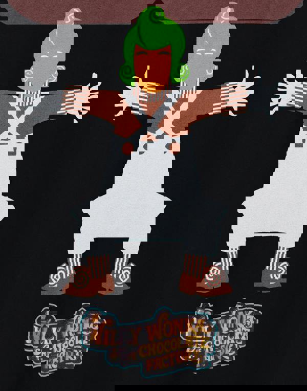 Wonka Unisex Black Oompa Loompa Short Sleeved T-Shirt