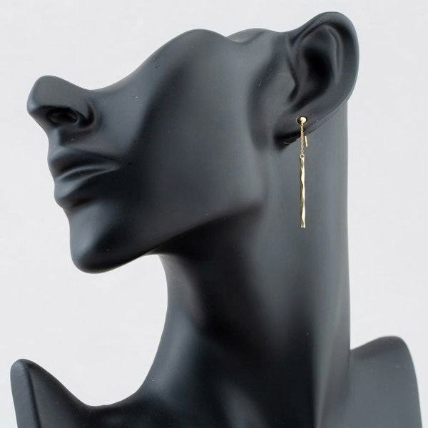 T. H. Baker 9ct Yellow Gold Faceted Bar Dropper Earrings 1.54.4959