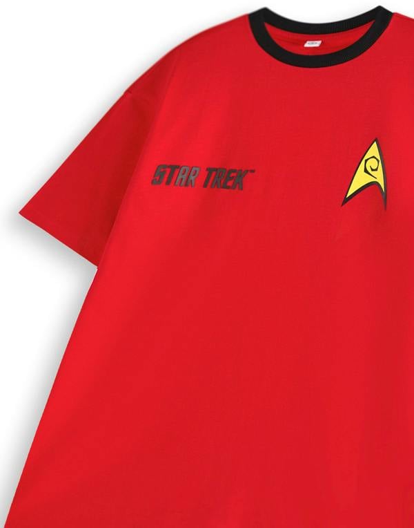 Star Trek Mens Red Uniform Short Sleeved T-Shirt