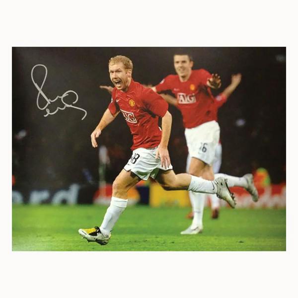 Paul Scholes Signed Manchester United photo — Unframed