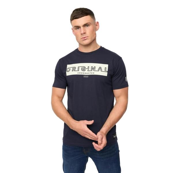 Crosshatch Mens Kratmoss T-Shirt - Navy