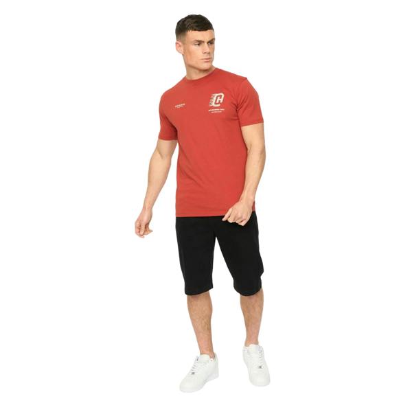 Crosshatch Mens Morville Cotton T-Shirt - Red - 