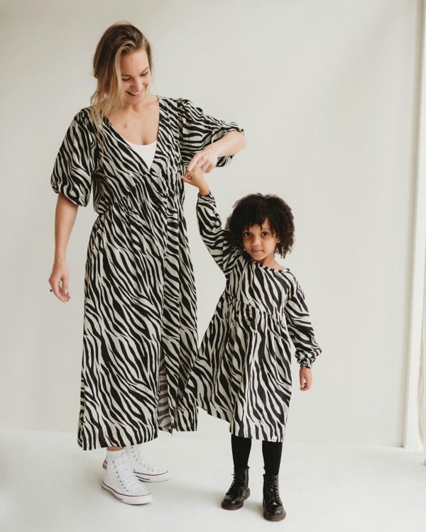 Jasmine Multicolour Zebra Streak Print Maxi Dress- image 1