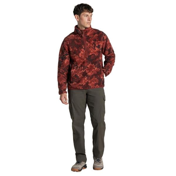 Craghoppers Mens Tatton II Leaf Half Zip Fleece Top - Red Jasper - 
