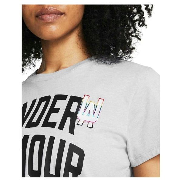 Under Armour Womens/Ladies Pride Embroidered Crew Neck T-Shirt - Grey - 