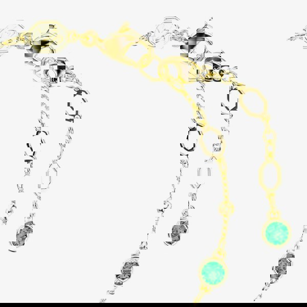 Swarovski Imber Gold Tone Plated Green Crystal Bracelet 5730676