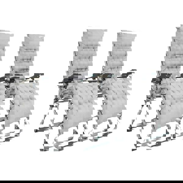 Smart Living Zero Gravity Chair with Cushion & Pillow - Pair - Grey